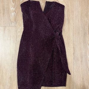 ROW A NORDSTROM BRAND PARTY DRESS, V-WIRE SPARKLY IN PURPLE